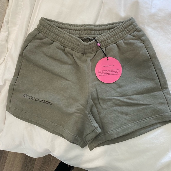 Pangaia Pants - PANGAIA lightweight recycled cotton greyshorts XXS